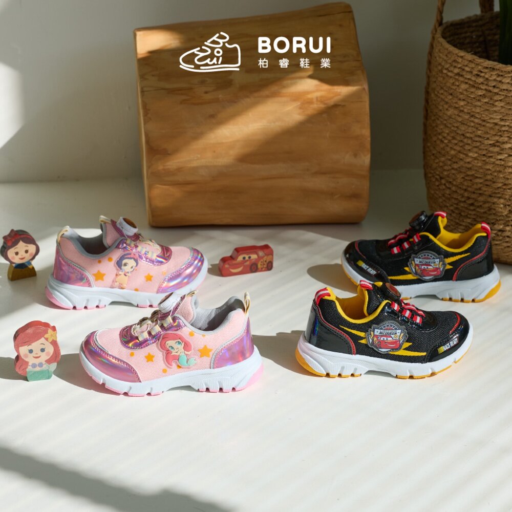 男童女童 旋鈕鞋 運動鞋 台灣製造 閃電麥坤 迪士尼 正品授權 美人魚-圖片-8