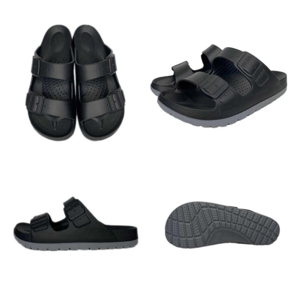 母子鱷魚 雙色彈力拖鞋 男用女用 足弓 玩水 防滑 台灣製造-圖片-1