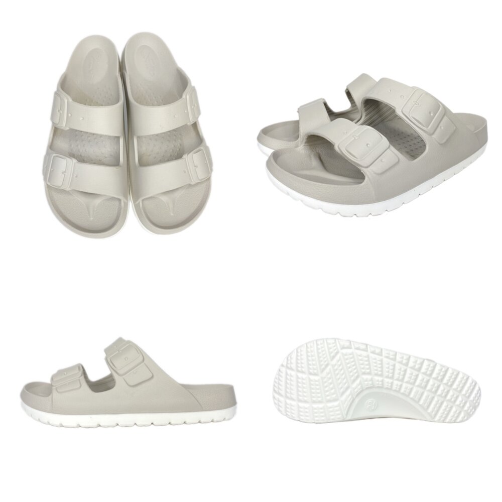 母子鱷魚 雙色彈力拖鞋 男用女用 足弓 玩水 防滑 台灣製造-圖片-2