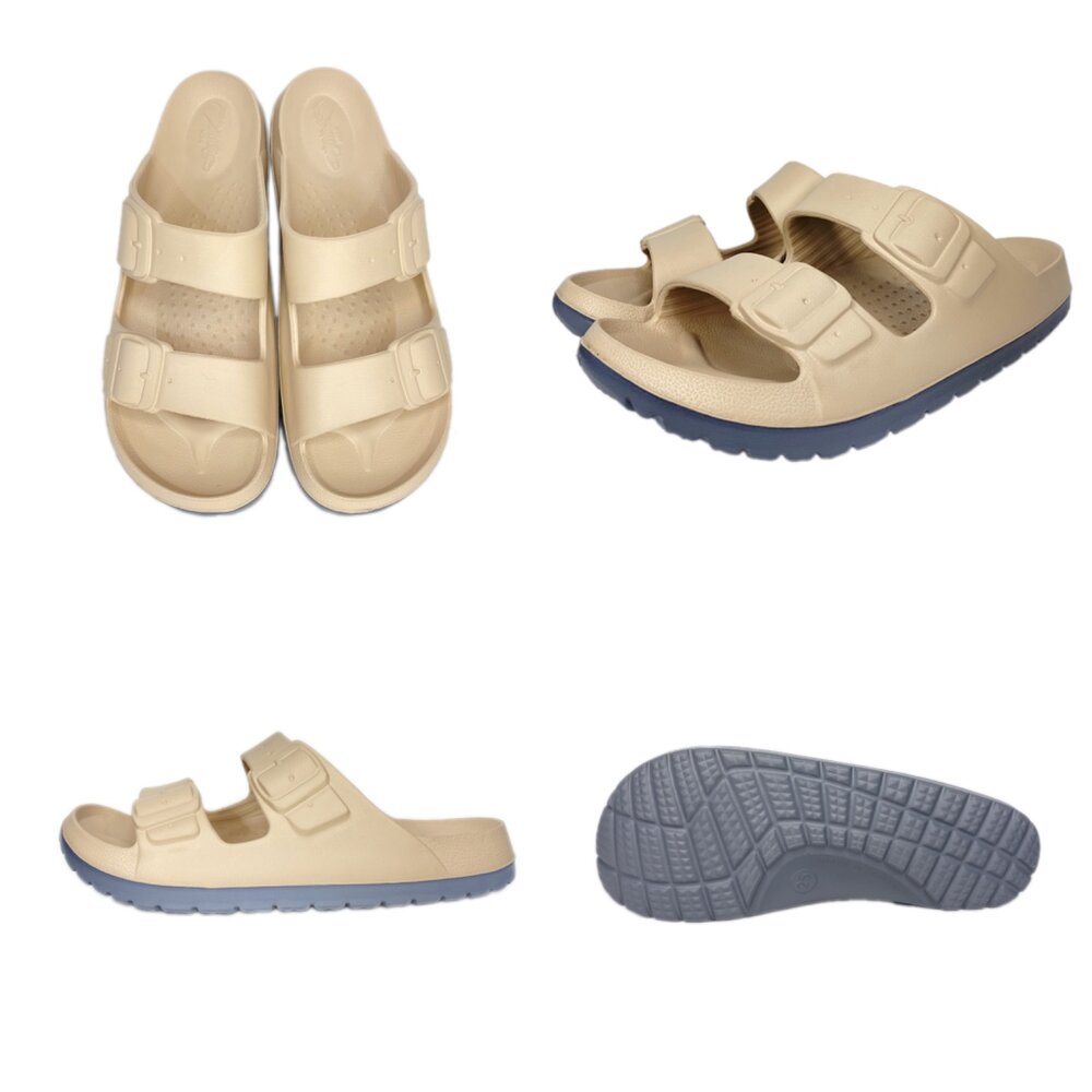 母子鱷魚 雙色彈力拖鞋 男用女用 足弓 玩水 防滑 台灣製造-圖片-4