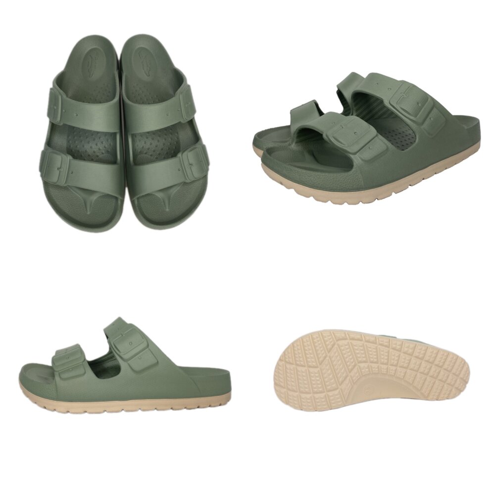 母子鱷魚 雙色彈力拖鞋 男用女用 足弓 玩水 防滑 台灣製造-圖片-5