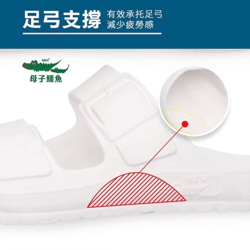 母子鱷魚 雙帶拖鞋 台灣製造 玩水防滑 足弓 男人女人 男童 女童-圖片-7