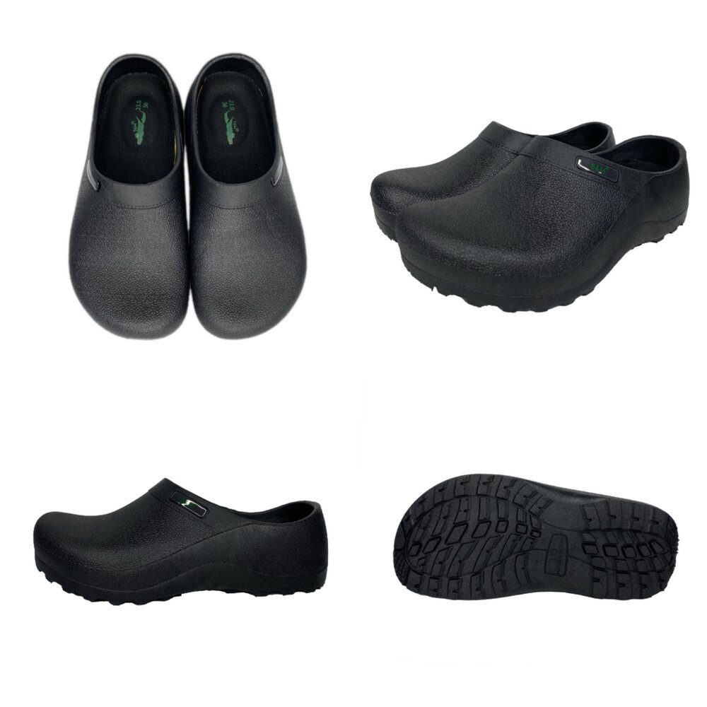 廚師鞋 防水防油防滑 母子鱷魚 工作鞋 黑色 男用女用-圖片-5