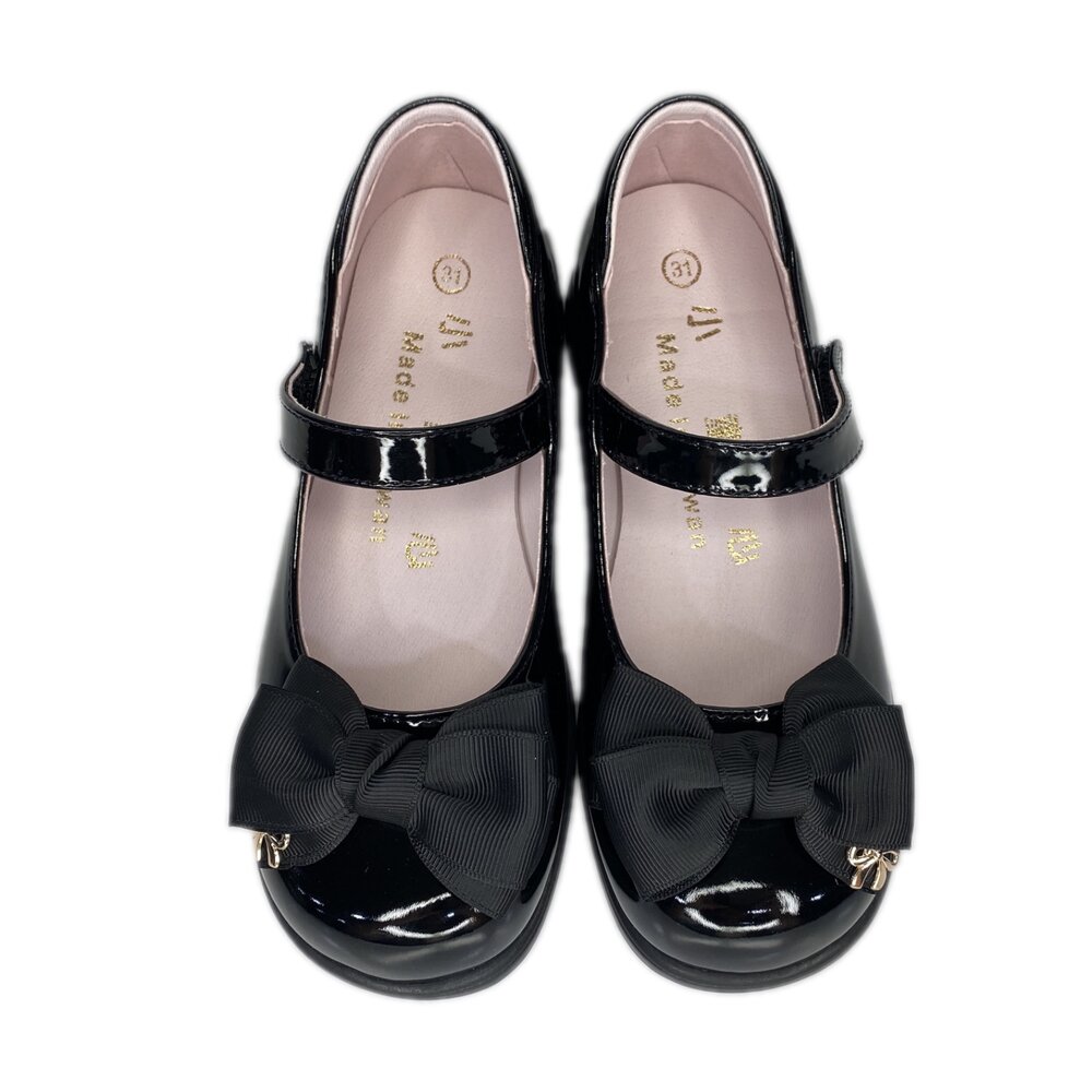 【台灣製造】 女童黑皮鞋 學生皮鞋 中大童 獨家訂製款 黑色 合唱團 花童 畢業典禮-圖片-2