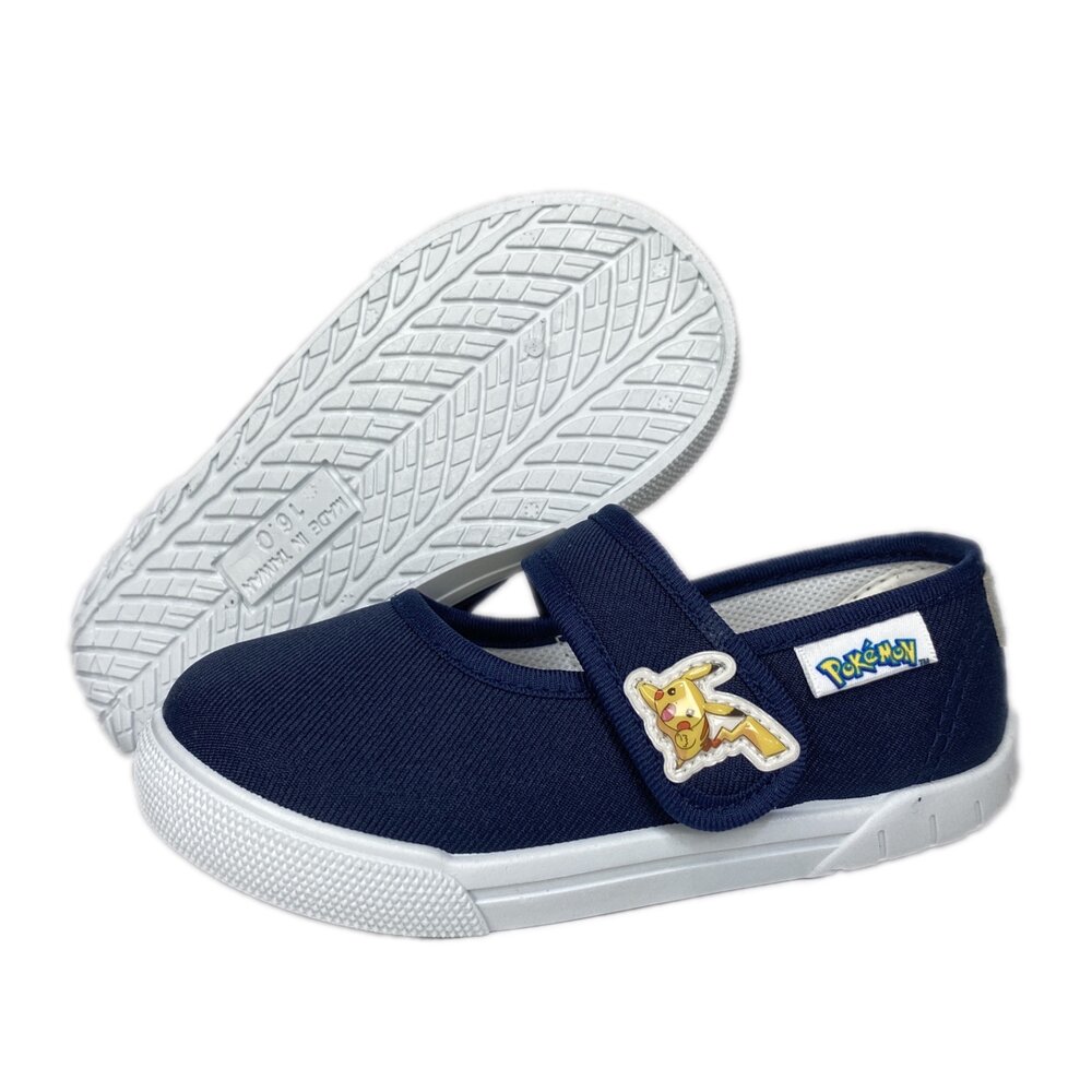 台灣製造 男童室內鞋 寶可夢 Tomica 幼兒園 16-21號 兒童帆布鞋 皮卡丘-圖片-4