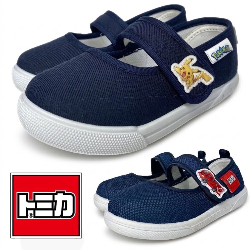 251218222950-台灣製造 男童室內鞋 寶可夢 Tomica 幼兒園 16-21號 兒童帆布鞋 皮卡丘
