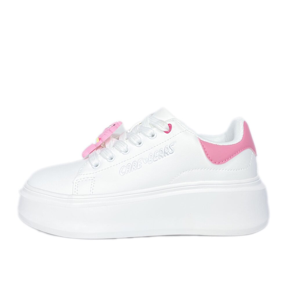 彩虹熊 女用厚底小白鞋 皮面帆布鞋 36-40號 carebears-圖片-3