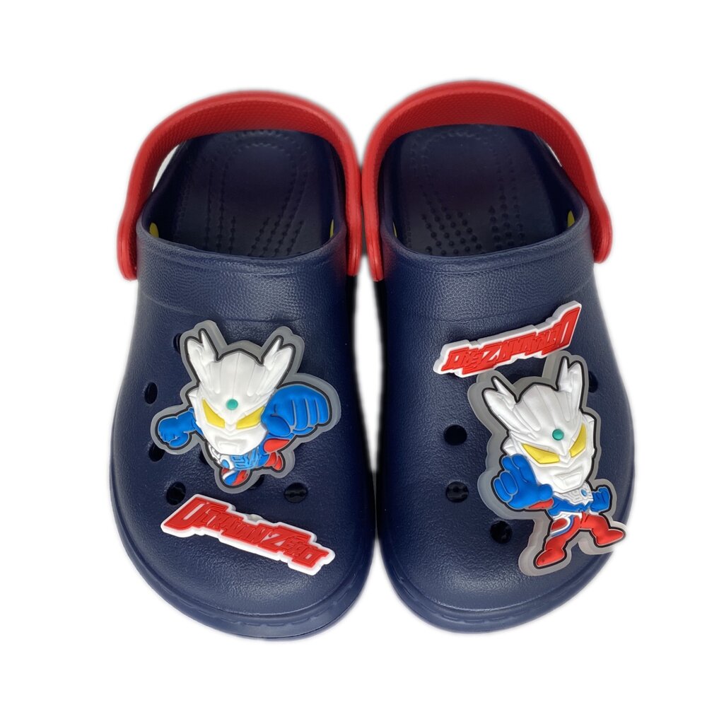 超人力霸王 男童拖鞋 奧米加 ultraman 電燈洞洞鞋 台灣製造 16-20號 防水防滑 兒童童鞋-圖片-5