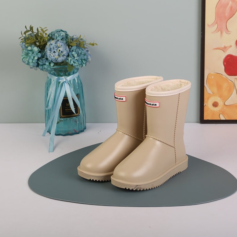 防寒防雨 兒童雪靴 雨鞋 男童女童 靴子 長靴 18-22號 鋪毛-圖片-8