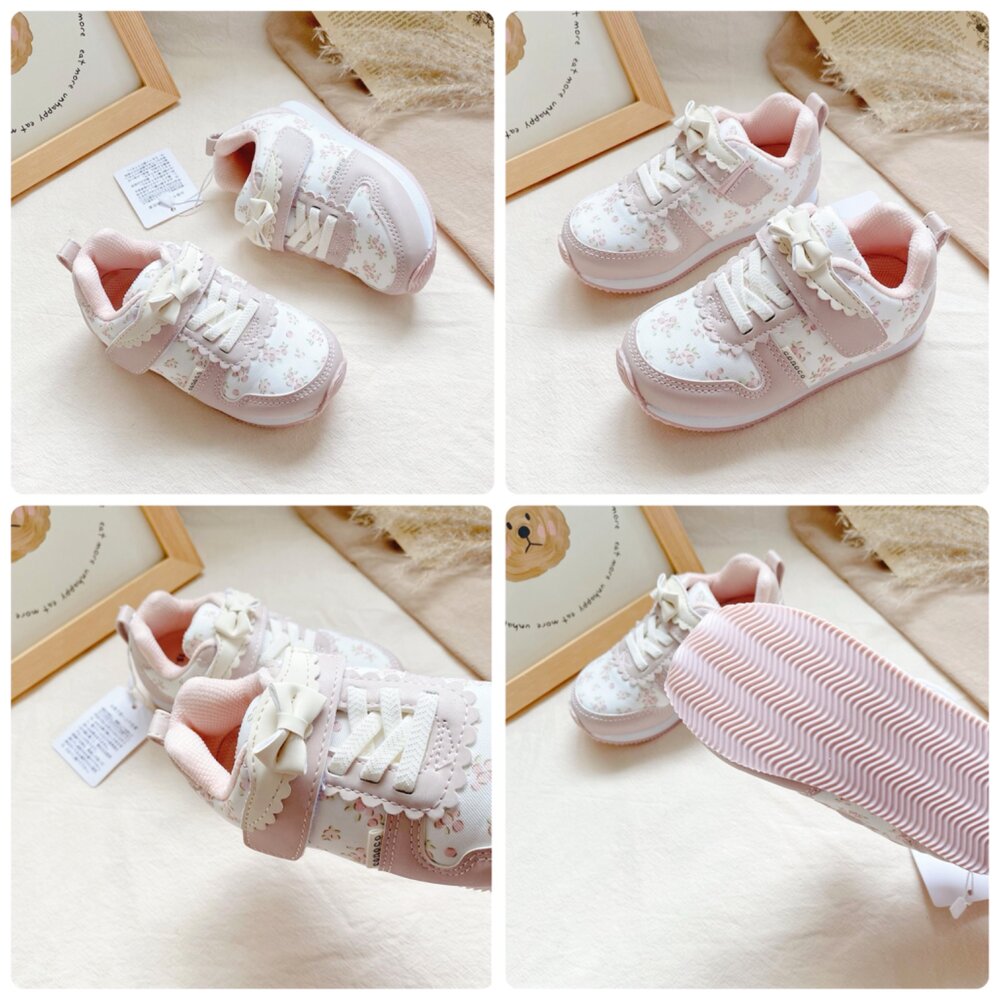 出口日本 男童女童運動鞋 球鞋 15-19號 超輕量 魔鬼氈-圖片-1