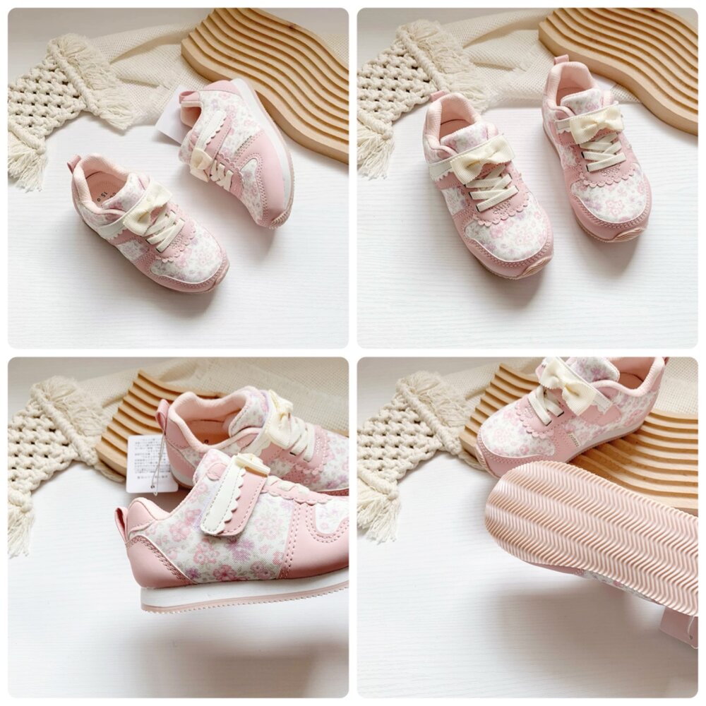 出口日本 男童女童運動鞋 球鞋 15-19號 超輕量 魔鬼氈-圖片-3