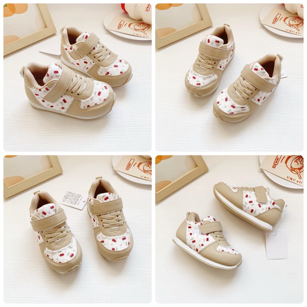 出口日本 男童女童運動鞋 球鞋 15-19號 超輕量 魔鬼氈-圖片-5