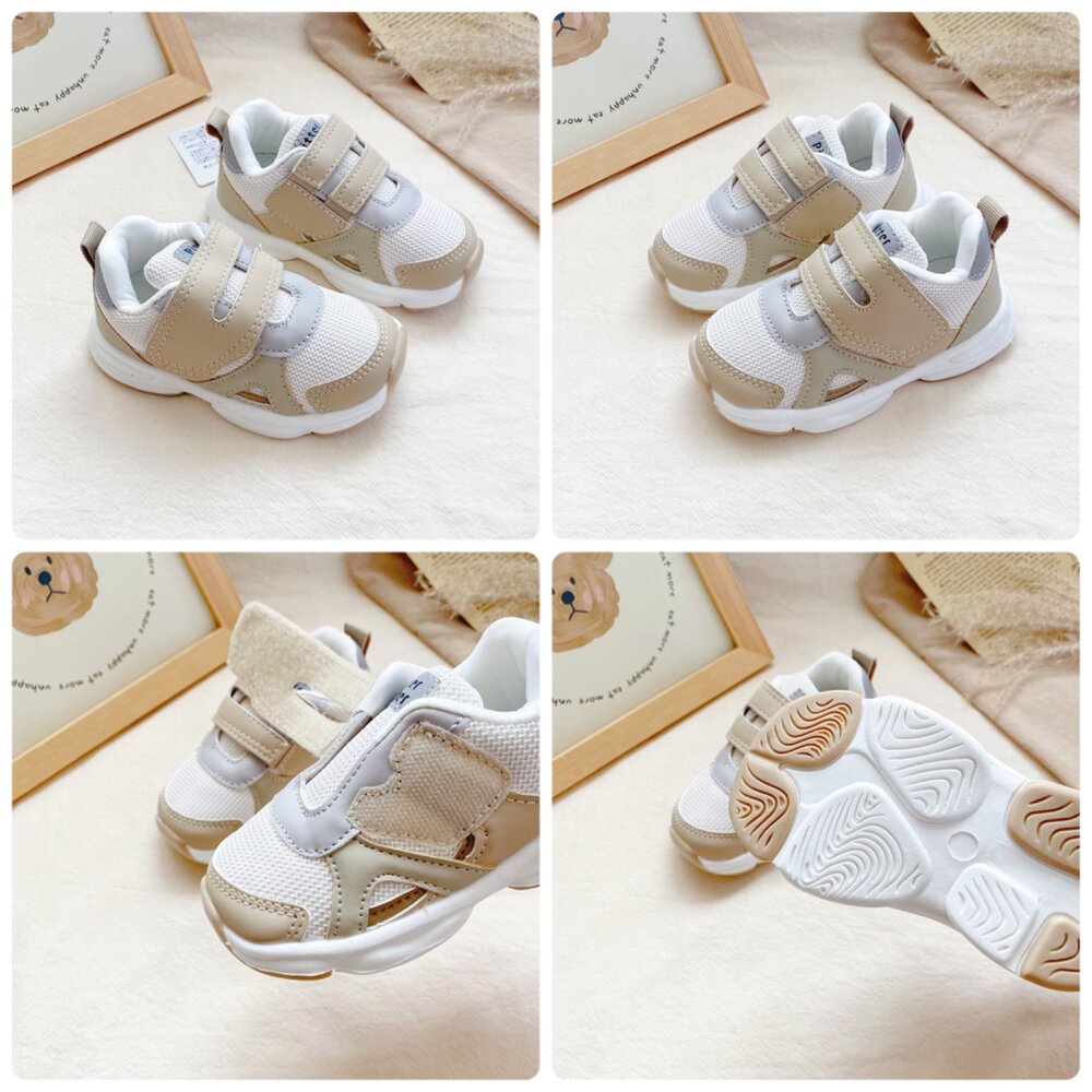 出口日本 男童女童運動鞋 球鞋 15-19號 超輕量 魔鬼氈-圖片-6