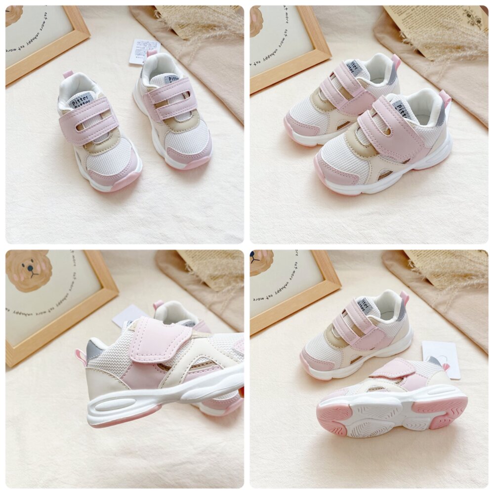 出口日本 男童女童運動鞋 球鞋 15-19號 超輕量 魔鬼氈-圖片-8