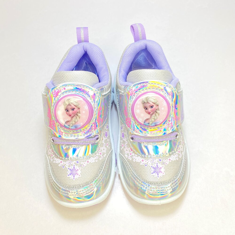 冰雪奇緣 女童電燈鞋 銀色 運動鞋 台灣製造 球鞋 迪士尼 41619-圖片-7