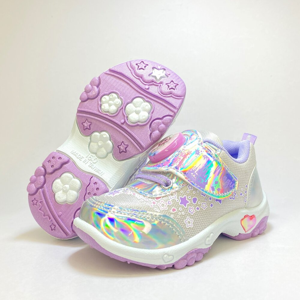 冰雪奇緣 女童電燈鞋 銀色 運動鞋 台灣製造 球鞋 迪士尼 41619-圖片-8