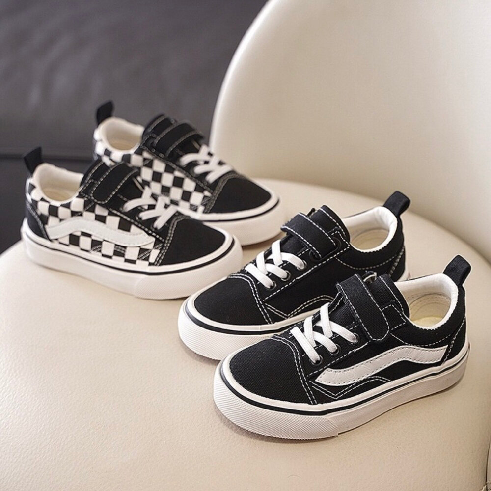 兒童帆布鞋 男童休閒鞋 板鞋 15-23號 🔥台灣現貨🔥 黑色 布鞋-圖片-6