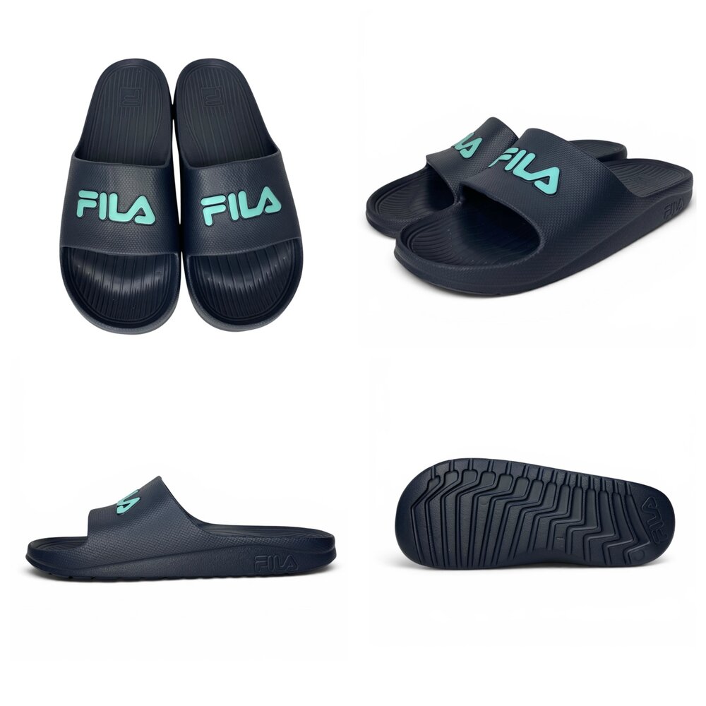 Fila 男女拖鞋 休閒運動 厚底 玩水 足弓 粉色 藍色-圖片-2