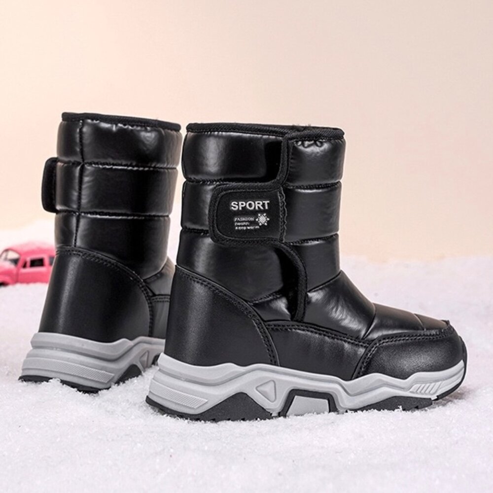 兒童保暖雪靴 男童女童 防水 靴子 童靴 台灣現貨 15-22公分-圖片-3