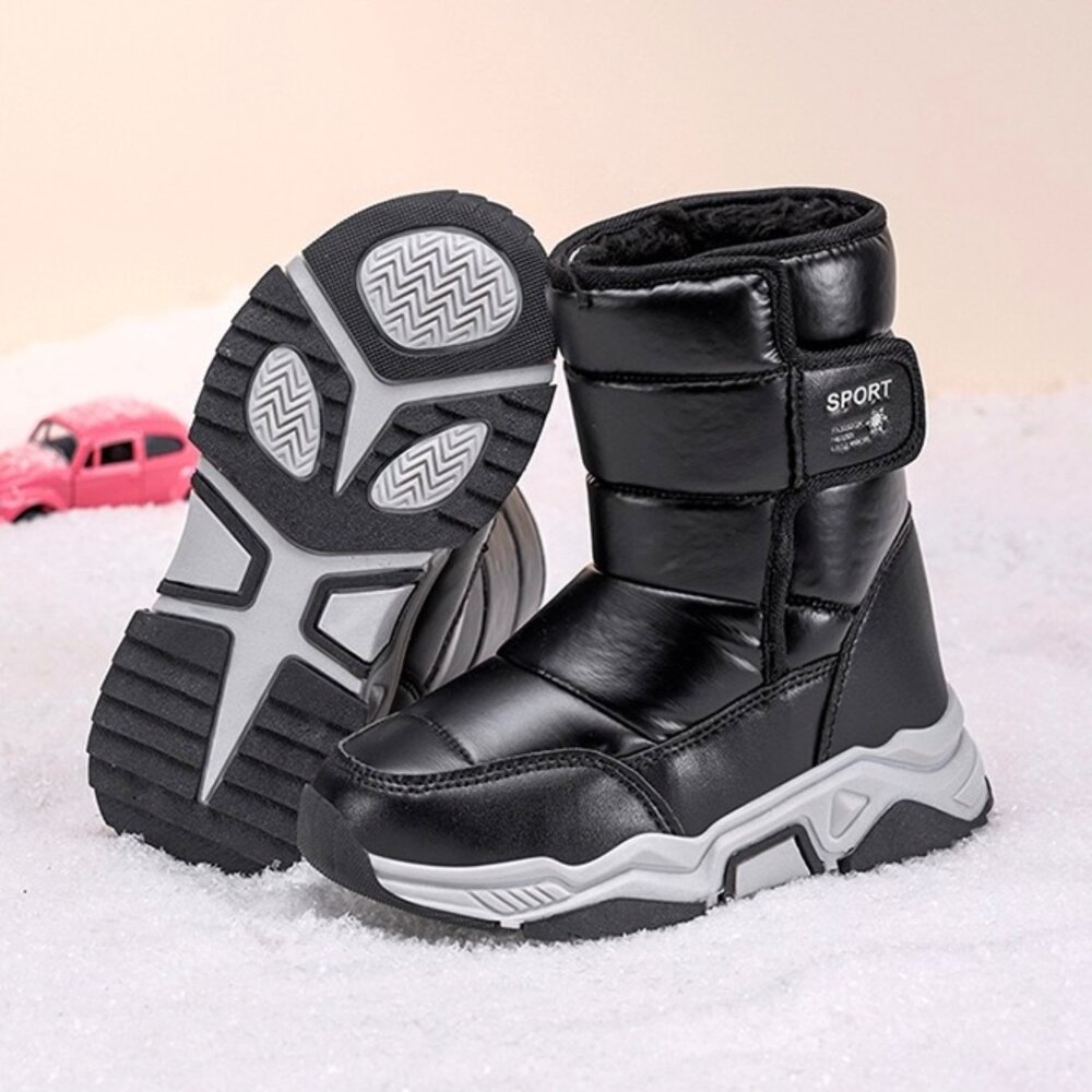 兒童保暖雪靴 男童女童 防水 靴子 童靴 台灣現貨 15-22公分-圖片-4