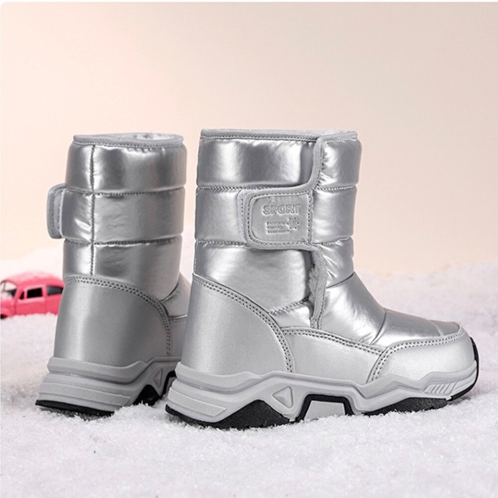 兒童保暖雪靴 男童女童 防水 靴子 童靴 台灣現貨 15-22公分-圖片-5