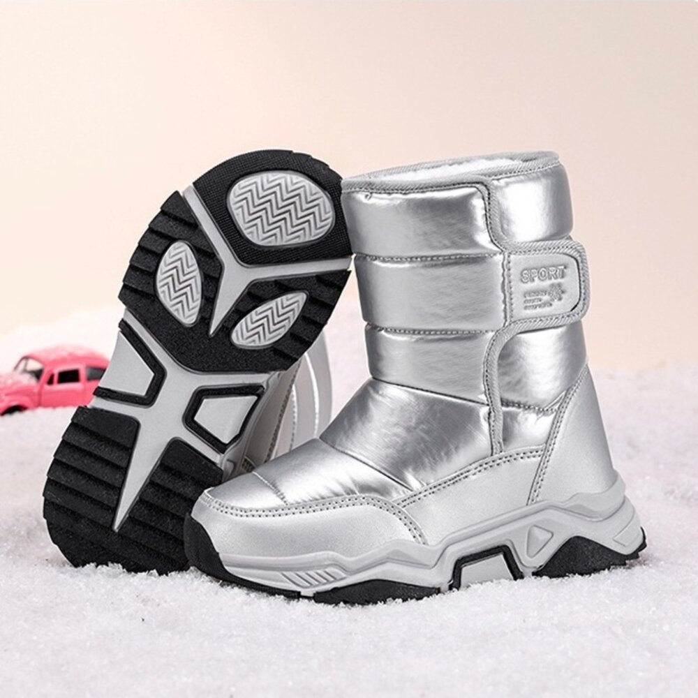 兒童保暖雪靴 男童女童 防水 靴子 童靴 台灣現貨 15-22公分-圖片-6