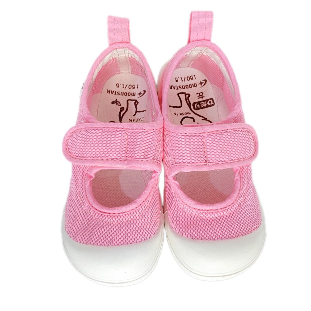 日本製 月星 兒童室內鞋 Moonstar 女童 幼兒園 國小 帆布 透氣 15-21號-圖片-4