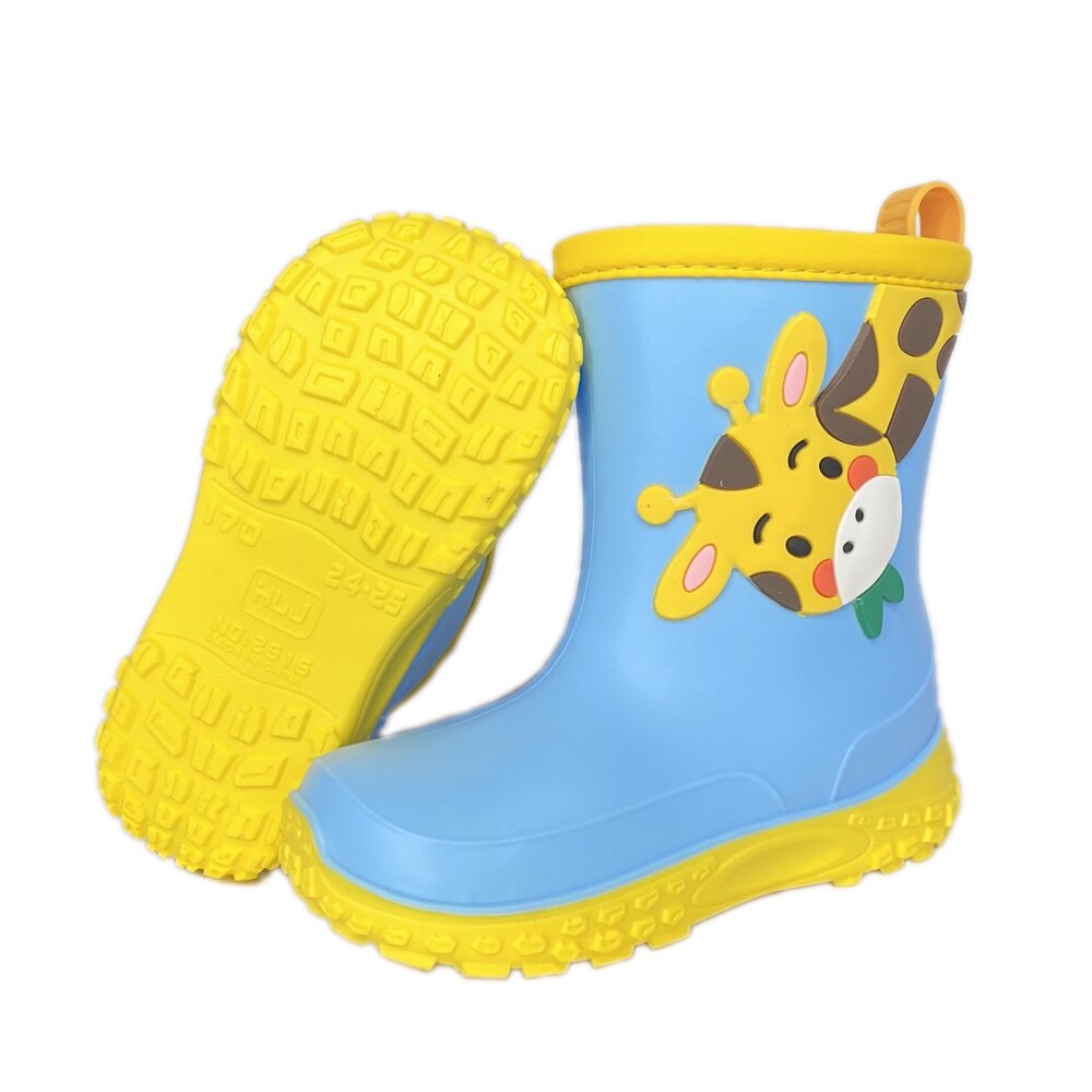 兒童雨鞋 男童女童 雨靴 兔兔 長頸鹿 17-22號 現貨秒出-圖片-4