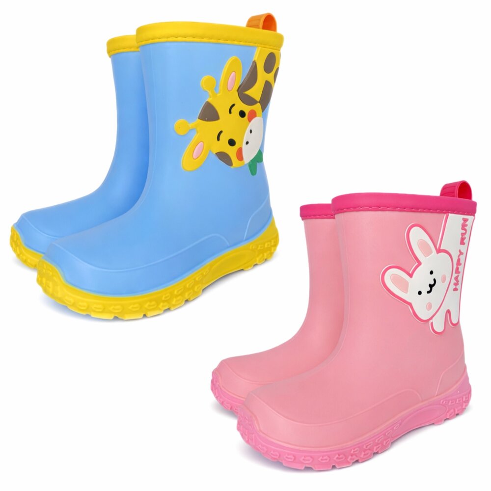 260220103758-兒童雨鞋 男童女童 雨靴 兔兔 長頸鹿 17-22號 現貨秒出