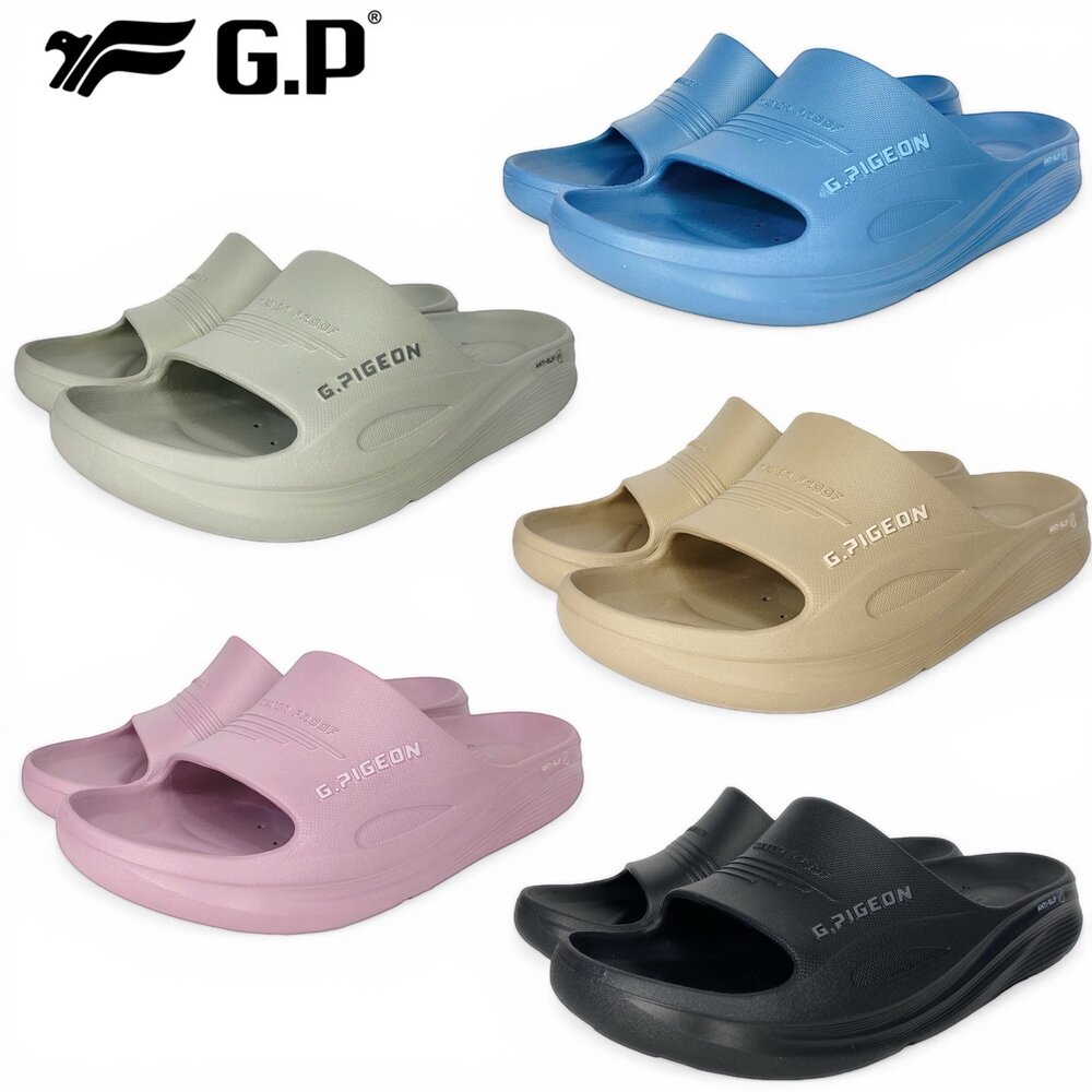 GP 厚底防滑拖鞋 男用女用 排水 室內室外 足弓平底休閒 綠藻蹦迪鞋 35-44號 A5350 封面照片