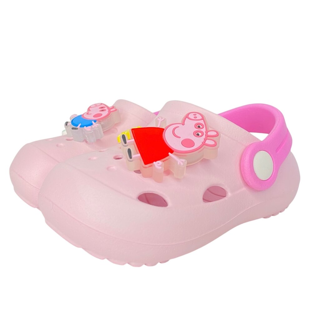 佩佩豬 兒童亮燈拖鞋 男童女童 園丁鞋 粉紅豬小妹 布希鞋 電燈-圖片-5
