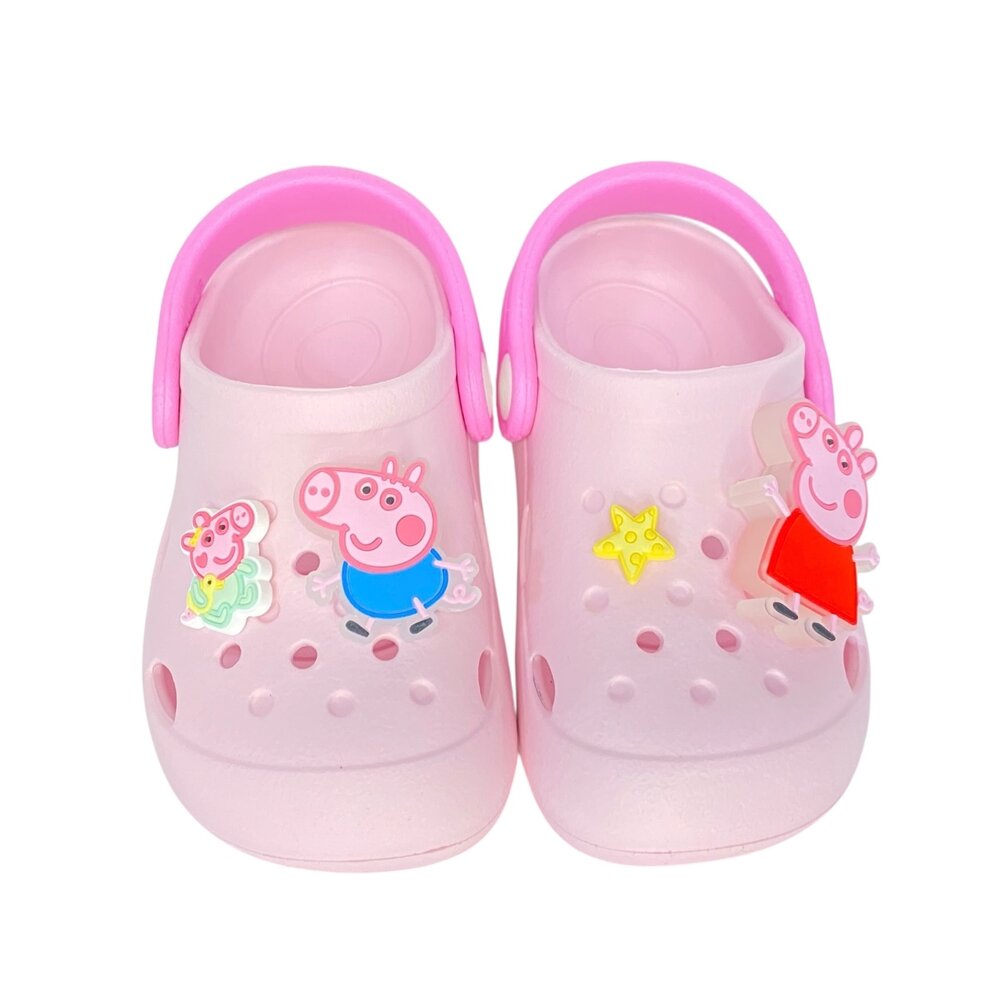 佩佩豬 兒童亮燈拖鞋 男童女童 園丁鞋 粉紅豬小妹 布希鞋 電燈-圖片-7