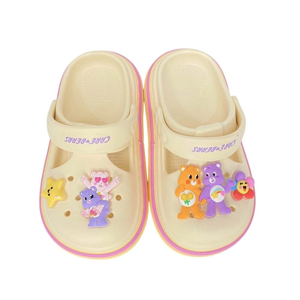 彩虹熊 女童拖鞋 洞洞鞋 玩水防滑 護趾拖鞋 兒童 carebears 愛心小熊-圖片-4