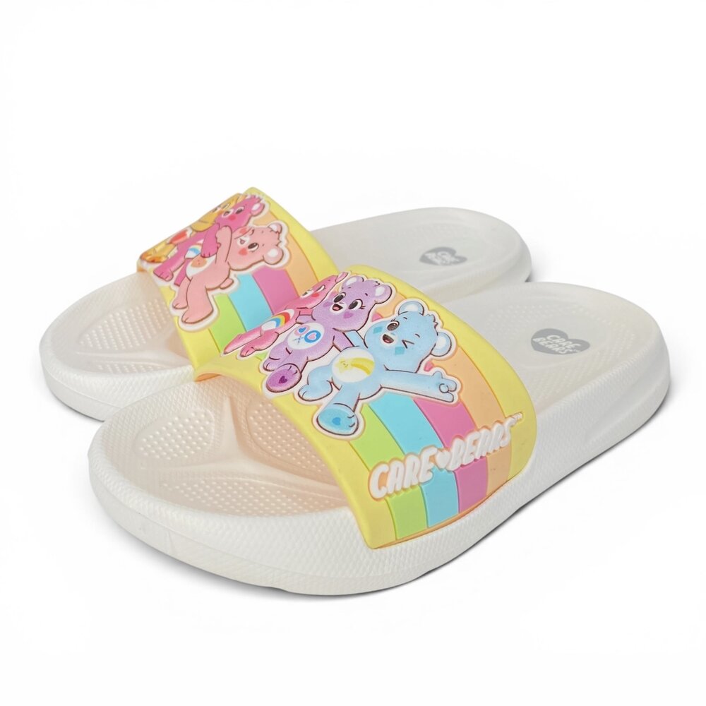 彩虹熊 女童拖鞋 洞洞鞋 玩水防滑 護趾拖鞋 兒童 carebears 愛心小熊-圖片-5