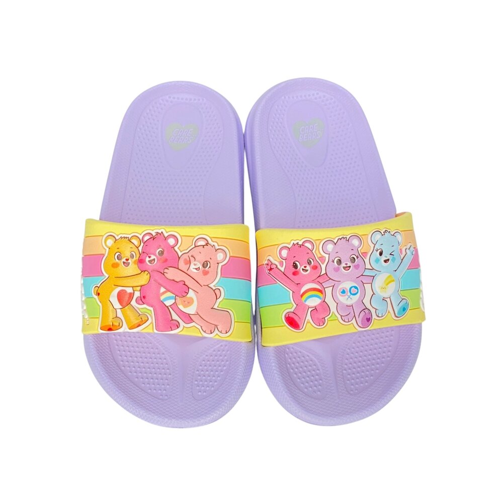 彩虹熊 女童拖鞋 洞洞鞋 玩水防滑 護趾拖鞋 兒童 carebears 愛心小熊-圖片-8