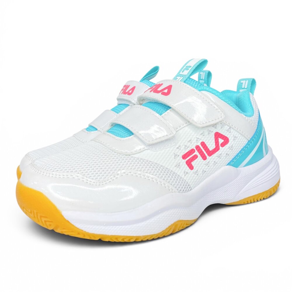 Fila 羽球鞋 排球鞋 室內足球鞋 運動鞋 男童女童 兒童 童鞋 全新正品 J804Z-圖片-5