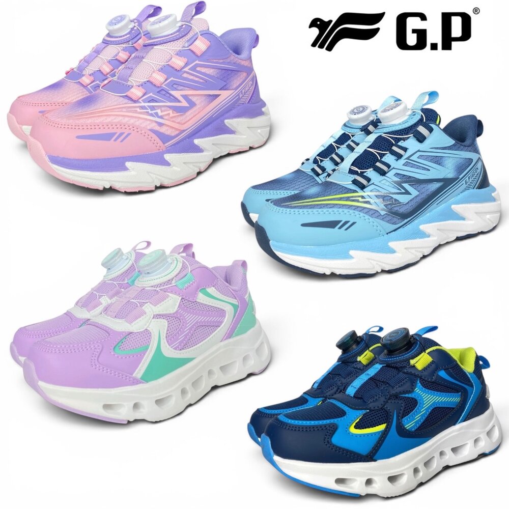 260722074913-GP 男童女童旋鈕運動鞋 寬楦 足弓 後跟穩固 大童 蜂巢鞋底 兒童童鞋 P5261B P5231B