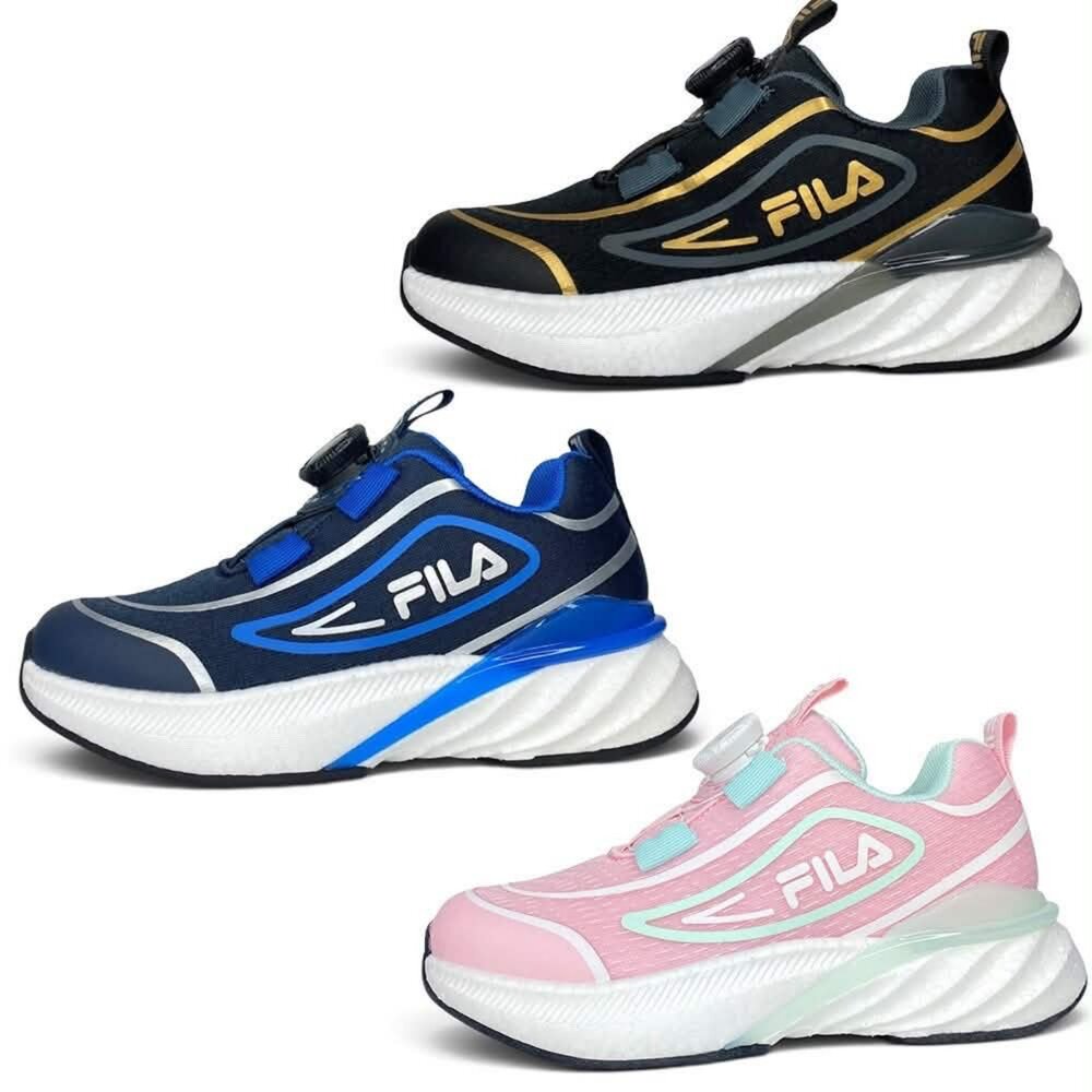 Fila 男童女童旋鈕運動鞋 最新款 機能鞋 童鞋 康特杯 大童 足弓 矯正鞋 J810A-圖片-1