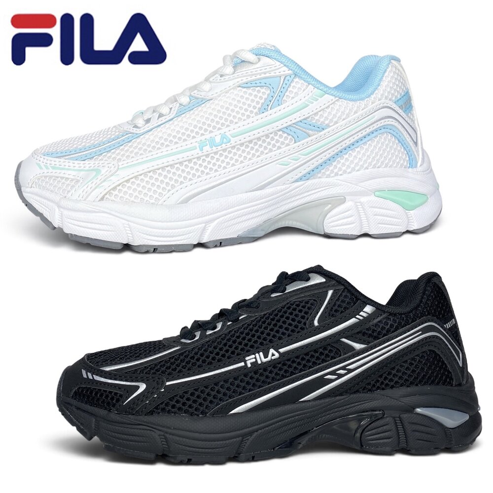 260807124535-Fila 女用慢跑鞋 運動鞋 休閒鞋 球鞋 CIRCUIT 黑色 白色 復古 5-J907A-001