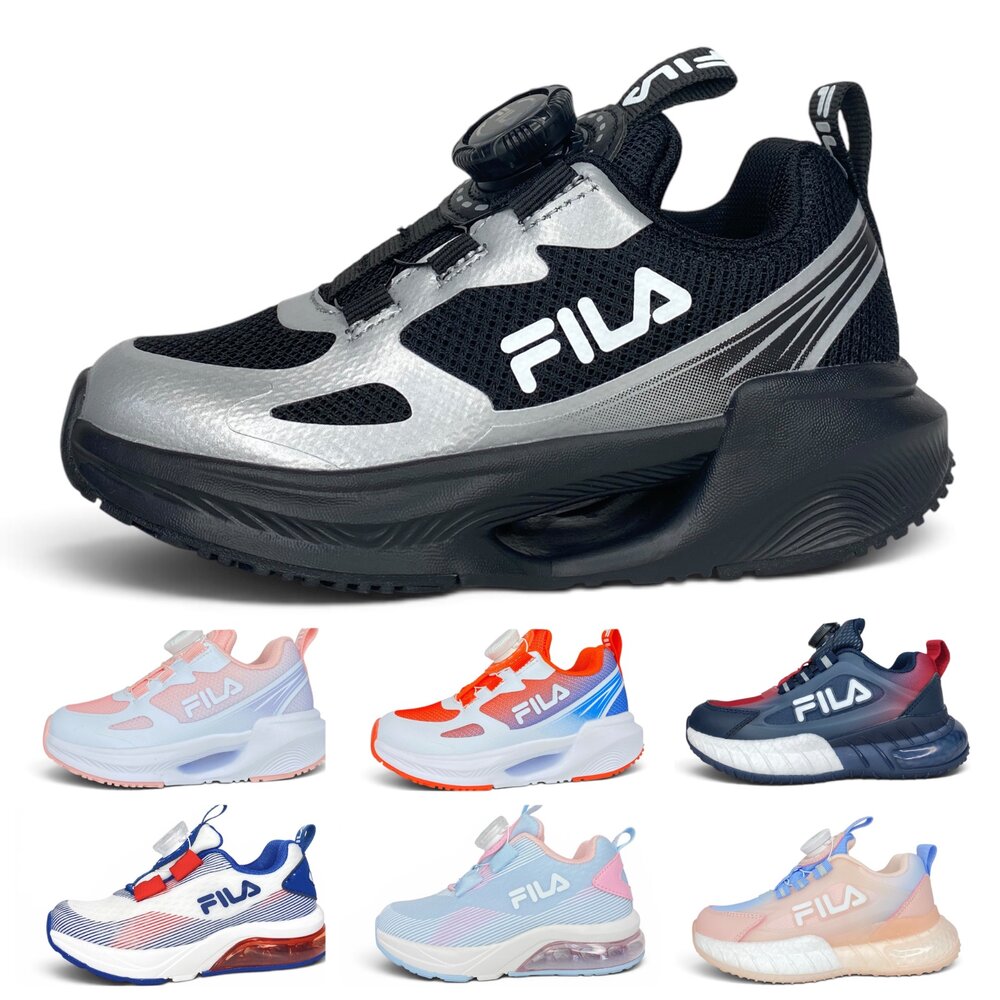 Fila 中童運動鞋 旋鈕鞋 氣墊鞋 機能鞋 矯正鞋 足弓 男童女童 16-21號-圖片-9
