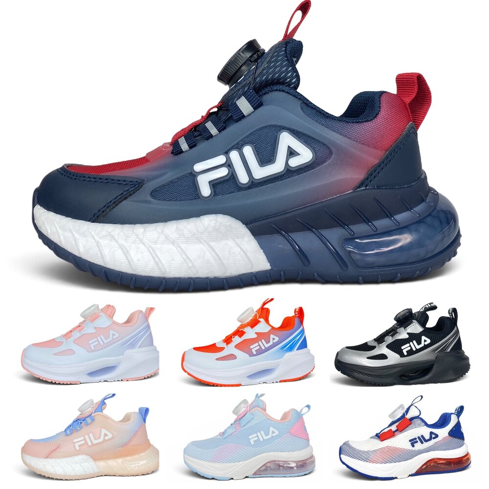 260813070455-Fila 中童運動鞋 旋鈕鞋 氣墊鞋 機能鞋 矯正鞋 足弓 男童女童 16-21號