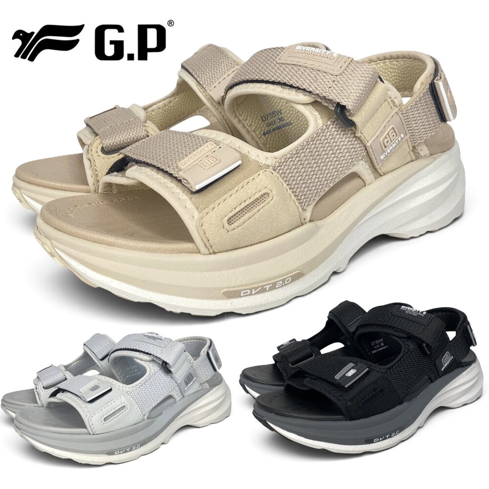 260825175652-GP d6 女厚底涼鞋 足弓避震 防滑休息涼鞋 運動 D755W