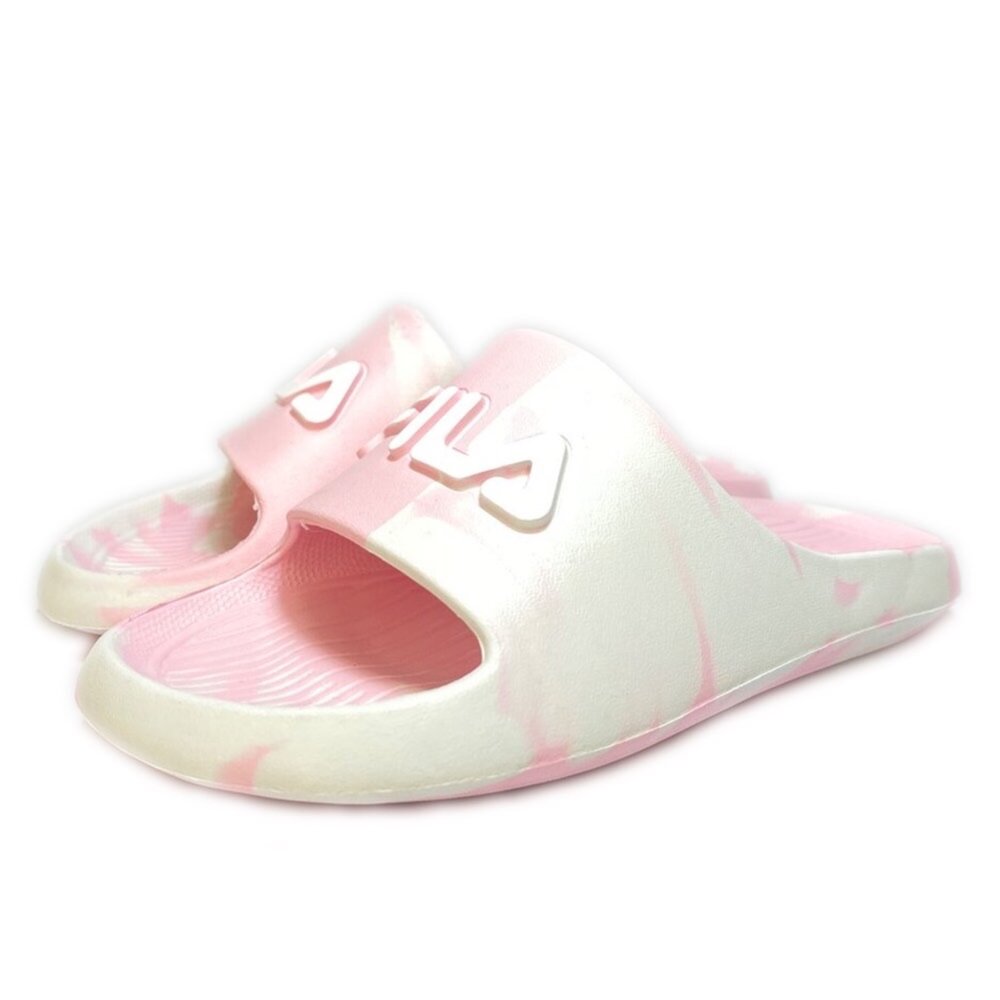 Fila 休閒玩水拖鞋 17-24號 兒童女用 全新正品 足弓 男童女童童鞋 斐樂 白色粉色 免運-圖片-6