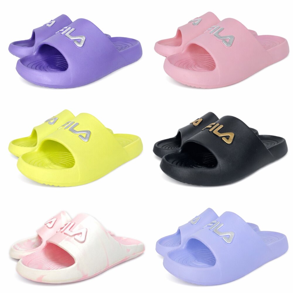 3147167389-Fila 休閒玩水拖鞋 17-24號 兒童女用 全新正品 足弓 男童女童童鞋 斐樂 白色粉色 免運