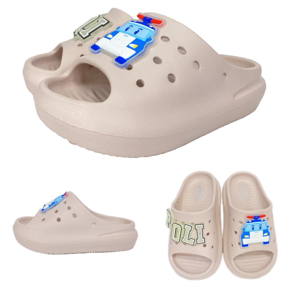 波力 兒童拖鞋 玩水 嬰兒 迪士尼 台灣製 男童女童 多美火車 15-22號 迪士尼 麥坤 美人魚-圖片-3