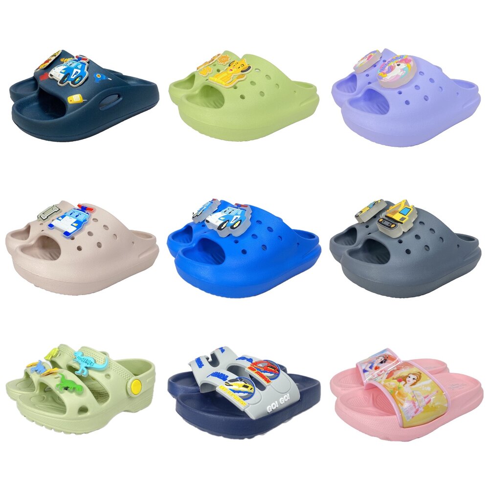 3240406234351-波力 兒童拖鞋 玩水 嬰兒 迪士尼 台灣製 男童女童 多美火車 15-22號 迪士尼 麥坤 美人魚