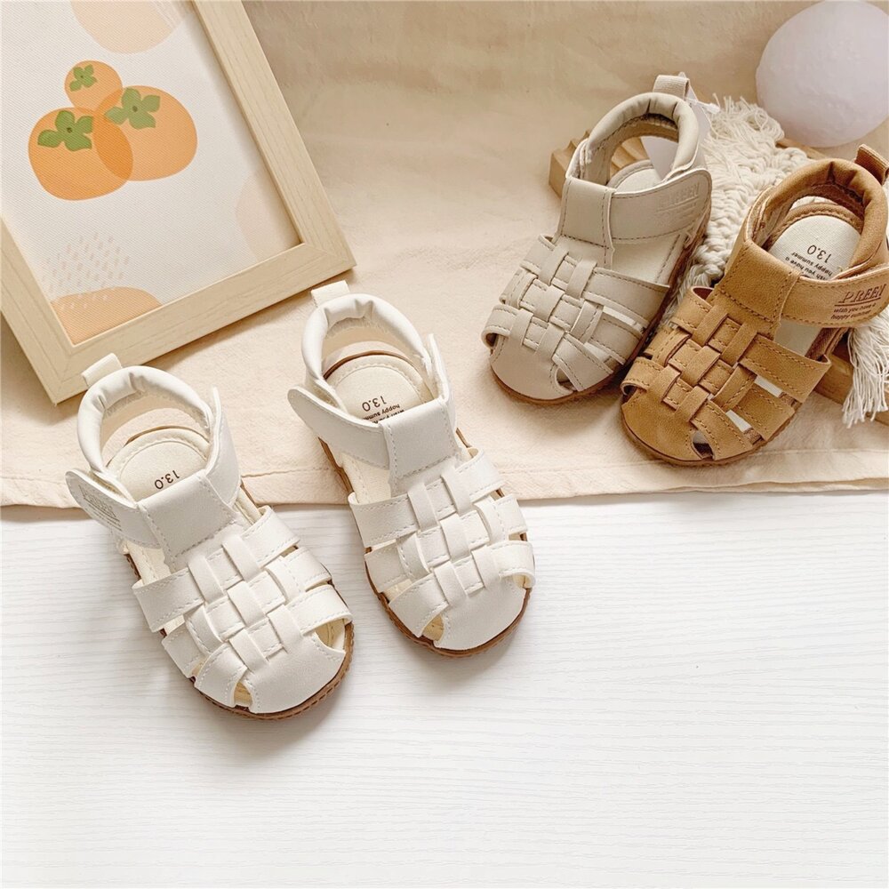 兒童護趾涼鞋 寶寶學步鞋 男童女童 出口日本 13-16號 封面照片