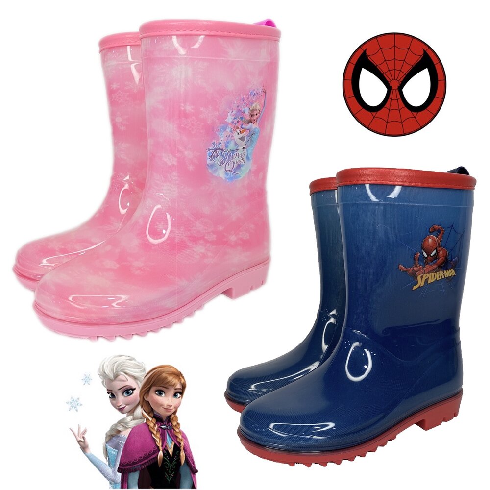 3761251032-蜘蛛人 兒童雨鞋 冰雪奇緣 男童女童 高筒雨靴 正品授權 雨靴