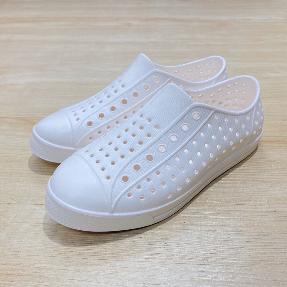 洞洞鞋 雨鞋 台灣製 親子鞋 防水防滑 白色 粉色 黑色-圖片-5