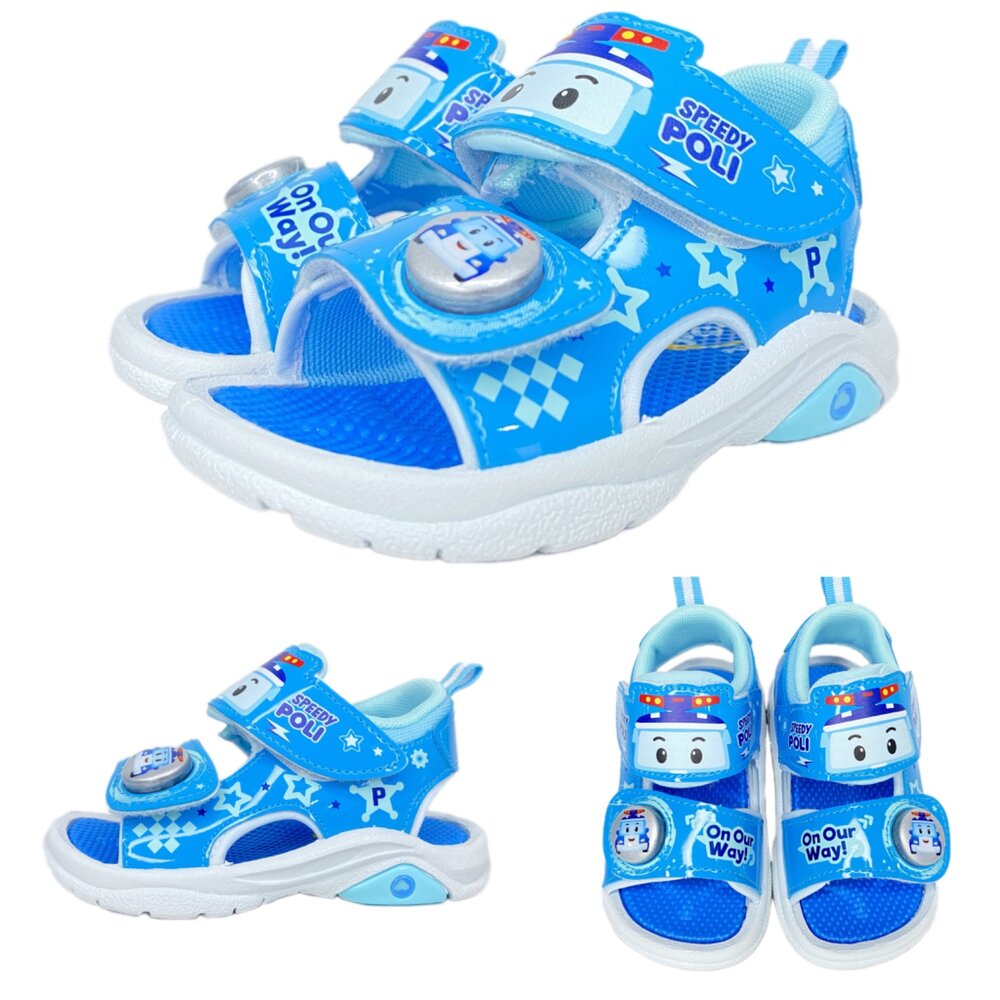 波力涼鞋 童鞋 運動休閒電燈涼鞋 安寶羅伊 台灣製 16-20號 男童女童 幼稚園國小-圖片-1